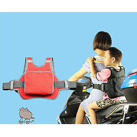 Hình ảnh Child Safety Belt Kids Bike Safety Seat Holder Harness Drop Protection Black