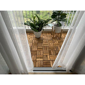 Vỉ gỗ lót sàn 12 nan 30cm×30cm