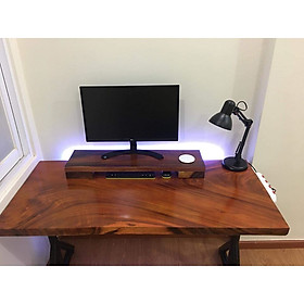 Mua Bàn gỗ me tây tự nhiên ( Dài 120 cm rộng 55 cm dày 3 cm) + Gía đỡ máy tính