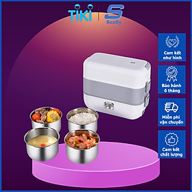 Mua Hộp cơm cắm điện đời mới SeaSy SS27  Hâm nóng  Giữ nhiệt  Nấu chín cơm và thức ăn  2 tầng nhỏ gọn  4 bát Innox không gỉ  Tặng kèm bộ Đũa và Thìa  Đa chức năng  Dễ dàng vệ sinh  – Hàng chính hãng