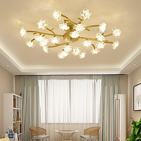 Đèn chùm pha lê PAKER 3 màu ánh sáng trang trí nội thất hiện đại - kèm bóng LED chuyên dụng