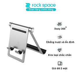 Mua Giá đỡ điện thoại  máy tính bảng thông minh xoay 360 độ Rockspace Metal dùng được 2 mặt chống trượt làm bằng kim loại hàng chính hãng