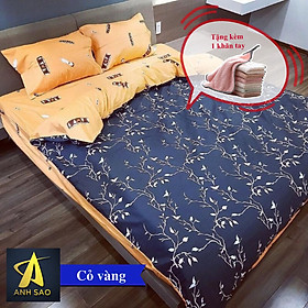 [CHĂN GA GỐI NỆM] Bộ vỏ chăn ga gối cotton cao cấp Floral A - mẫu mã đa dạng, thoáng mát