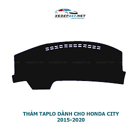 Hình ảnh Thảm Taplo dành cho xe Honda City 2012 đến 2020 chất liệu Nhung, da Carbon, da vân gỗ