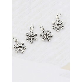 Combo 4 cái charm bạc bông tuyết treo - Ngọc Quý Gemstones