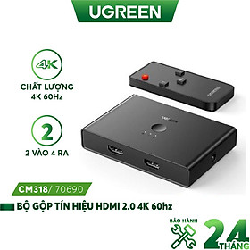 Mua Bộ gộp tín hiệu HDMI UGREEN CM318 - 2 vào 2 ra và 2 vào 4 ra HDMI 2.0 - Chất lượng 4K 60Hz - Hàng nhập khẩu chính hãng