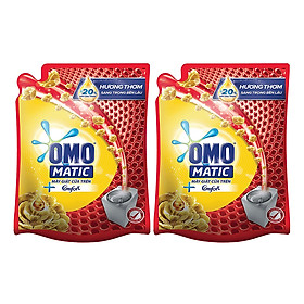 Combo Nước Giặt OMO Matic Comfort Tinh Dầu Thơm Cho Máy Giặt Cửa Trên (2.3kg/Túi)