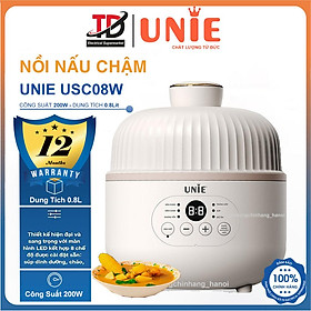 Mua Nồi Nấu Chậm Unie USC08W  Thố Gốm 0.8Lit  6 Chức Năng  Hẹn GIờ Nấu 12 Tiếng  Hàng Chính Hãng