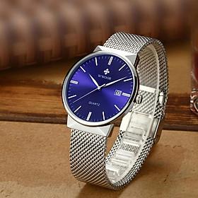 Mens Fashion Analog  Watch with Date Stainless Steel