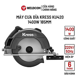 Máy Cưa Đĩa KRESS KU420 Dùng Lưỡi Cưa Hợp Kim Chắc Chắn Công Suất 1400W 185mm