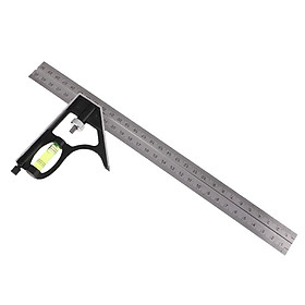 Stainless Steel Combination Square Ruler Measuring Angle Ruler Tool 300mm