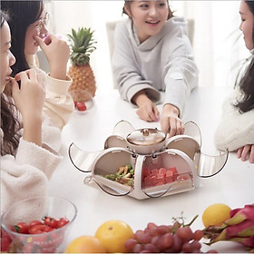 Mua Khay đựng mứt tết  bánh kẹo tết 6 cánh tự bung