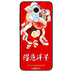 Ốp lưng in cho Xiaomi Redmi Note 5 (Redmi 5 Plus) Mẫu Múa Lân