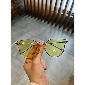 Kính râm Mắt mèo kim loại thời trang Hàn Quốc
