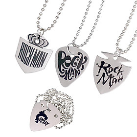 Electric Guitar Pick Heavy Bass Guitar Plectrums Necklace Picks Pack of 4