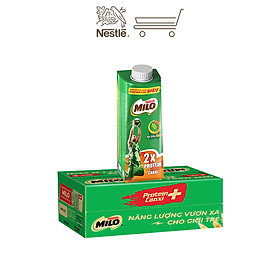 Sữa lúa mạch Nestlé MILO Teen Protein Canxi thùng 24 hộp x 210ml (24x210ml)