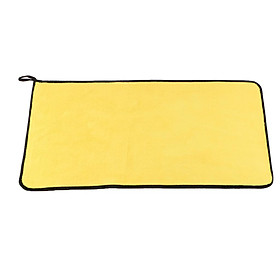 Car Wash Microfiber Towel Cleaning Drying Cloth Hemming Yellow Gray