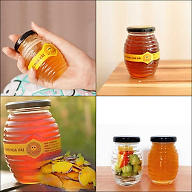 Mua Combo 8 hũ thủy tinh 200ml mẫu con ong nắp thiếc đen vặn – hủ 200ml đựng mật ong  yến chưng  dầu dừa  gia vị  thức uống  sữa chua