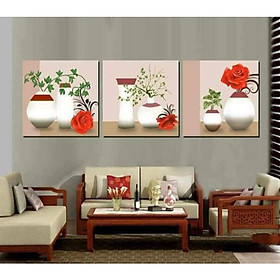 Tranh Treo Tường Hiện Đại Phòng Khách - Bình Hoa Mẫu 2