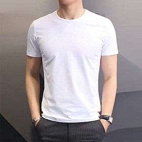 Áo thun nam ngắn tay cổ tròn chất vải cotton 100% chuẩn thiết kế hàn quốc, cực tôn dáng, lịch sự, trẻ trung(ACT)