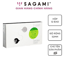 Bao cao su Sagami Exceed 2000 - Thiết kế 3D - Một lần thắt - Hộp 12 chiếc