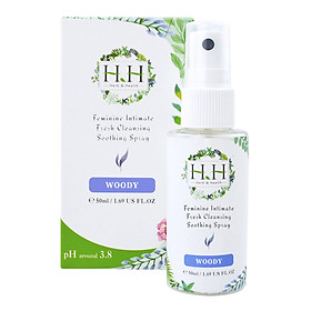 Xịt Phụ Khoa Làm Sạch Khử Mùi Vùng Nhạy Cảm Chiết Xuất Thảo Mộc Tự Nhiên Hương Thơm Tinh Dầu Dịu Nhẹ Kháng Khuẩn Giảm Ngứa Dưỡng Ẩm Không Gây Khô Da Ngăn Ngừa Viêm Nhiễm HH Đài Loan 50ml