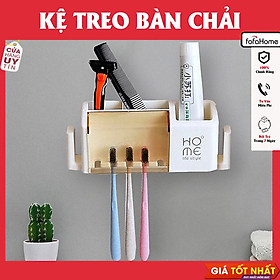 Kệ Treo Bàn Chải, Kem Đánh Răng Dán Tường Có Nắp Đậy Bàn Chải Không Kèm Cốc - Giá Treo Bàn Chải Giao Màu Ngẫu Nhiên