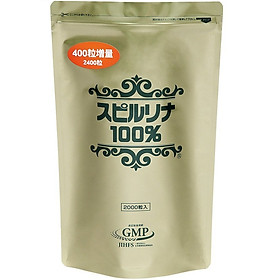 [Thực phẩm chức năng] Tảo Xoắn Spirulina Algae 100% Nhật Bản Dạng Túi 2400 Viên