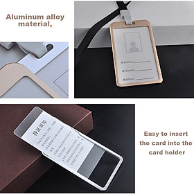 Túi Đựng Thẻ Dọc Làm Bằng Hợp Kim Nhôm Có Kèm Dây Đeo