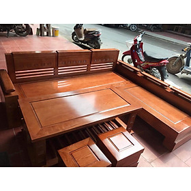Mua Sofa Góc Gỗ Sồi Tay Trứng Mặt Liền GTL-01