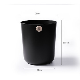 Mua Thùng Rác Nhựa Dẻo Hình Trụ Tròn Không Nắp Đính Khuy Cài Túi Bóng - Nhựa PP Cao Cấp  Dễ Vệ Sinh