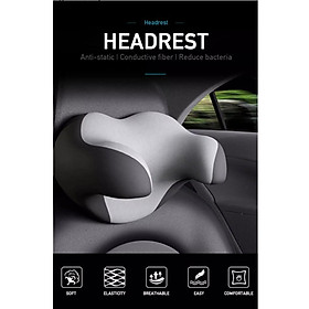 Mua Gối kê cổ động học Car U-Shaped BASF️ trên ô tô (Đen Xám)