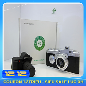 Bộ 2 pin và sạc đôi RavPower NP-FW50 cho Sony A6000, A6300, A6500, A7, A7 II, A7R, A7S... - Hàng chính hãng