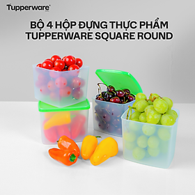 Bộ 4 Hộp Đựng Thực Phẩm Tupperware Square Round 840ml