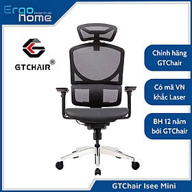 Mua Ghế làm việc GTChair Isee Mini xoay văn phòng công thái học Ergonomic chất liệu lưới CHỊU LỰC bảo vệ cột sống  ngả sâu 125 độ  tựa đầu 3D  lưng ghế nâng hậ tiện lợi - ERGOHOME