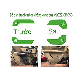 Miếng dán Dcan chống xước vân carbon tappi cửa xe hơi cho xe Veloz