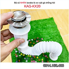 Mua Bộ xả lavabo KAG-KX20 nhấn tay  xả ruột gà ống nhựa mềm chậu lavabo rửa mặt thoát nhanh giá tốt sử dụng tốt