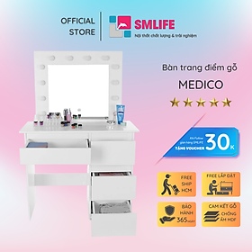 Mua Bàn trang điểm có gương đèn LED SMLIFE Medico