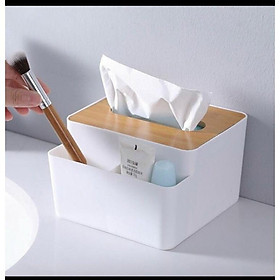 Mua HỘP ĐỰNG KHĂN GIẤY ĂN ĐỂ BÀN KÈM KHAY ĐỂ ĐỒ