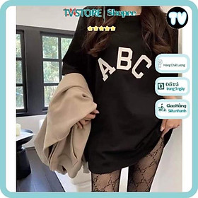 Áo thun nữ TVSTORE Áo phông ABC DA6 cotton mát form rộng unisex nhiều màu