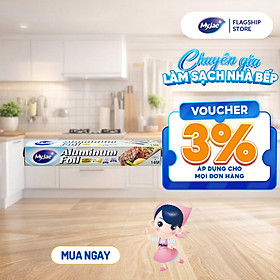 Giấy Bạc Màng Nhôm MyJae Đài Loan Để Bảo Quản, Nướng Thức Ăn, Bọc Thực Phẩm 30cm x 14m
