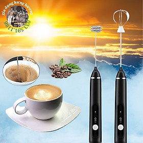 Mua SALE GIÁ SỈ TẠI XƯỞNG Máy tạo bọt cafe đánh trứng mini 2 trong 1 cầm tay dùng pin sạc USB 3 cấp độ cao cấp