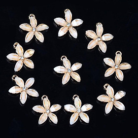 10 Pieces Cute Flower Charm Pendant Beads DIY Jewelry Findings Wedding Decor