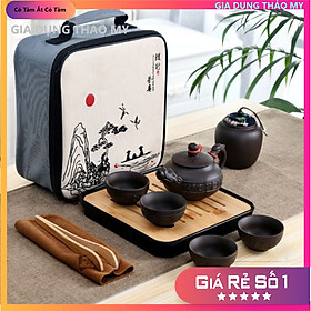 Mua Bộ ấm chén mini 150ml du lịch pic nic câu cá dã ngoại gọn nhẹ tiện dụng