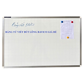 Bảng từ trắng viết bút lông treo tường Bavico KT 100x120cm