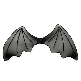 Unisex Kids Glitter Black Bat  Halloween Angel Fancy Dress Accessory