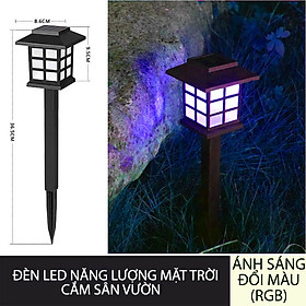 Mua Đèn Led năng lượng mặt trời cắm bãi cỏ  sân vườn vỏ nhựa ABS