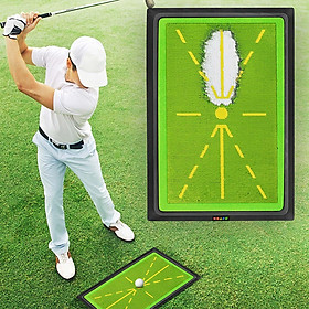 Golf Practice Swing Mat Golf Hitting Mat Path Feedback Portable Impact Mat Golf Training Mat for Driving Chipping Home outdoor Indoor