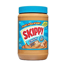 Bơ Đậu Phộng Mịn Skippy Cream Peanut Butter của Mỹ 1,36kg