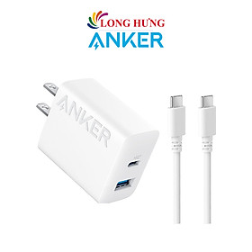 Mua Combo cốc sạc Anker 1USB 1Type-C 20W + Cáp USB Type-C to Type-C B2348 - Hàng chính hãng